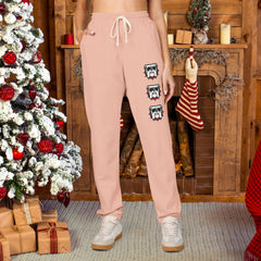 Cool Bulldog Print Fleece Unisex Sweatpants