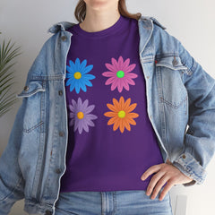 Floral Pop Tee — Retro Colorful Daisy Graphic T-Shirt