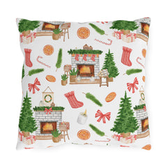 Cozy Christmas Pattern Throw Pillow