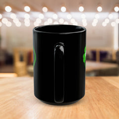 St. Patrick's Day Clover Heart Black Coffee Mug – Lucky Shamrock 11oz/15oz