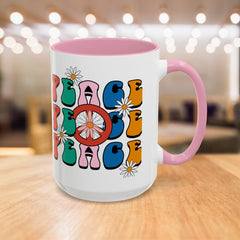 Colorful Peace Sign Mugs