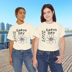 Earth Day Daisy T-Shirt — "Happy Earth Day" Graphic Tee