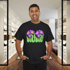 Floral Trio Tee — Retro Purple Flower Graphic Shirt