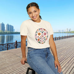 Flower Power Peace T-Shirt, Unisex Boho Tee,