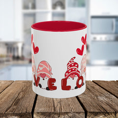 Love Gnome Coffee Mug — Valentine's Day Red Interior 11oz/15oz