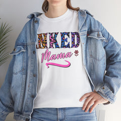 Inked Mama T-Shirt – Floral Leopard Tattoo Mom Tee