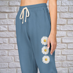 Vibrant Floral Unisex Fleece Sweatpants