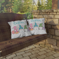 Easter Gnome Bunny Throw Pillow