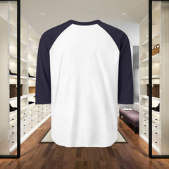 Raglan Shirt - "Because He Lives" Christian Cross Baseball Tee