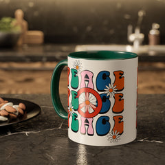 Colorful Peace Sign Mugs