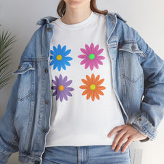 Floral Pop Tee — Retro Colorful Daisy Graphic T-Shirt