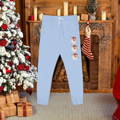 Retro Santa Holiday Fleece Sweatpants - Unisex Lounge Pants,