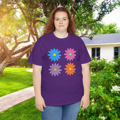 Floral Pop Tee — Retro Colorful Daisy Graphic T-Shirt