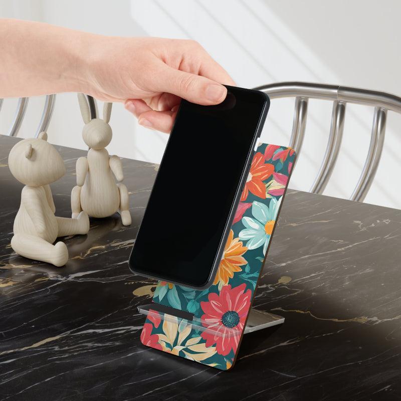Floral Smartphone Stand - Colorful Mobile Display Holder,