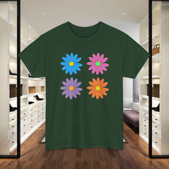 Floral Pop Tee — Retro Colorful Daisy Graphic T-Shirt