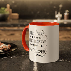 Super Dad Super Husband Super Blessed Coffee Mug — Father's Day Gift (11oz/15oz)