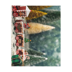 Christmas Gingerbread Village Velveteen Blanket