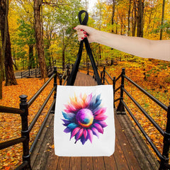 Vibrant Floral Tote Bag, Colorful Flower Design,
