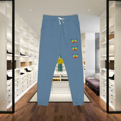 Rainbow Butterfly Fleece Sweatpants - Unisex Lounge Pants,