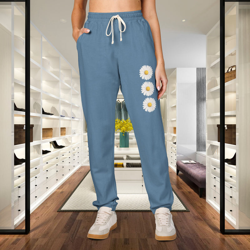 Vibrant Floral Unisex Fleece Sweatpants