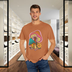 Retro Mushroom Floral T-Shirt, Unisex Boho Tee,