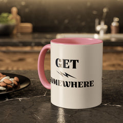 Get Somewhere Lightning Mug — Motivational Coffee Cup (11oz & 15oz)