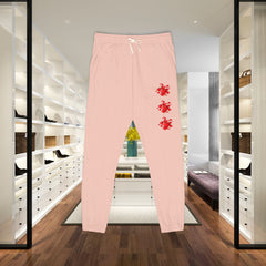 Red Hearts Printed Fleece Sweatpants - Unisex Lounge Pants,