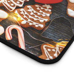 Festive Gingerbread Man Desk Mat Holiday Design,