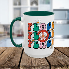 Colorful Peace Sign Mugs