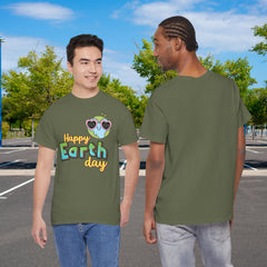 Earth Day T-Shirt — "Happy Earth Day" Cute Earth with Sunglasses Eco Graphic Tee