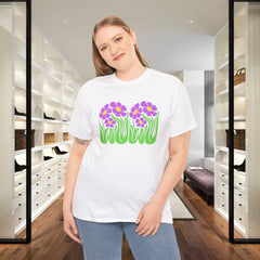 Floral Trio Tee — Retro Purple Flower Graphic Shirt
