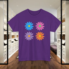 Floral Pop Tee — Retro Colorful Daisy Graphic T-Shirt