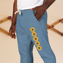 Floral Sunflowers Print Unisex Fleece Sweatpants