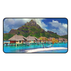 Tropical Paradise Desk Mat - Relaxing Office Decor