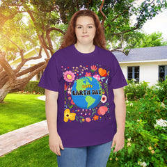 Earth Day Floral Tee — "Happy Earth Day" Graphic T-Shirt