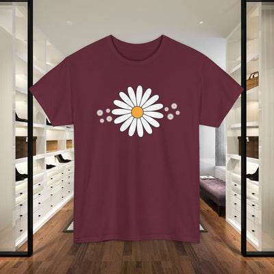 Daisy Graphic Tee — Minimal White Daisy Floral T‑Shirt