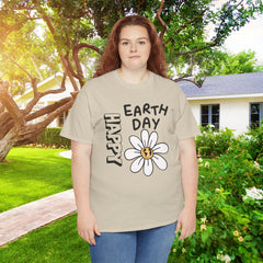 Earth Day Daisy T-Shirt — "Happy Earth Day" Graphic Tee