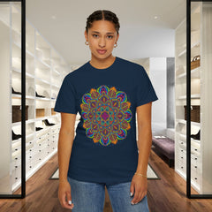 Mandala Graphic T‑Shirt — Colorful Psychedelic Boho Tee