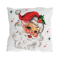 Retro Santa Claus Christmas Decor Throw Pillow