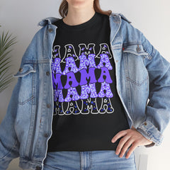 Mama Retro Stack T-Shirt — Blue Marlin Groovy Mama Graphic Tee