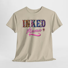 Inked Mama T-Shirt – Floral Leopard Tattoo Mom Tee