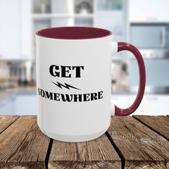 Get Somewhere Lightning Mug — Motivational Coffee Cup (11oz & 15oz)