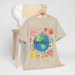 Earth Day Floral Tee — "Happy Earth Day" Graphic T-Shirt