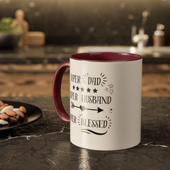 Super Dad Super Husband Super Blessed Coffee Mug — Father's Day Gift (11oz/15oz)
