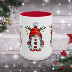 Cute Reindeer Gnome Christmas Mug