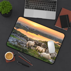 Scottish Highlands Serene Landscape Desk Mat
