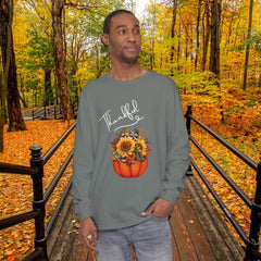 Thankful Floral Pumpkin Long Sleeve T-Shirt,