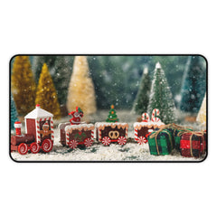 Holiday Desk Mat with Christmas Train Design