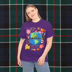Earth Day Floral Tee — "Happy Earth Day" Graphic T-Shirt