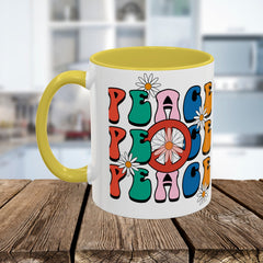 Colorful Peace Sign Mugs
